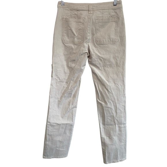 Anthropologie Straight Leg Jeans in Cream Size 26 Cotton Pockets Belt Loops Pant - Picture 2 of 16